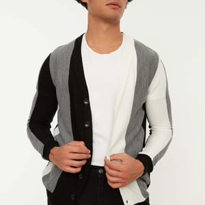 Regular Color Block Cardigan - Cardigans 47