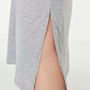 Slit Button Detail Dress - Midi Dresses 24