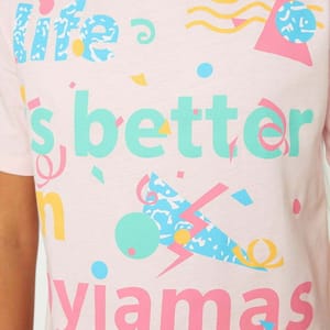 Pink Front Printed Knitted Women's Pyjama Set Pink Front Printed Knitted Women's Pyjama Set - Co-ord Sets 23