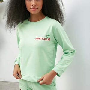 Crew Neck Embroidered Top & Shorts Set