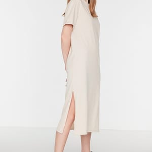 Side Slit Knitted Dress