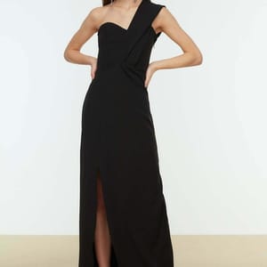 One Shoulder Side Split Dress - Party Dresses 18