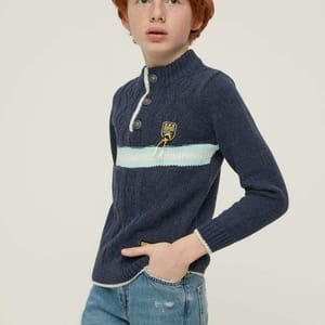 Kids Knitted Crew Neck Sweater