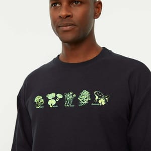 Navy Blue Front Print Printed Men's Sweatshirt - Sweatshirts 22