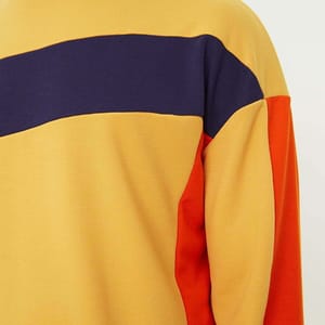 Yellow Color Block Men's Sweatshirt - Sweatshirts 23