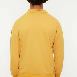 Yellow Color Block Men's Sweatshirt - Sweatshirts 24