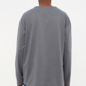 Essential Crew Neck Long Sleeve Oversized Men's T-Shirt - Long Sleeve T-Shirt 38