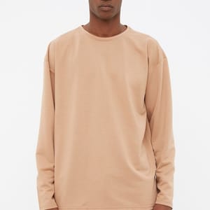 Essential Crew Neck Long Sleeve Oversized Men's T-Shirt