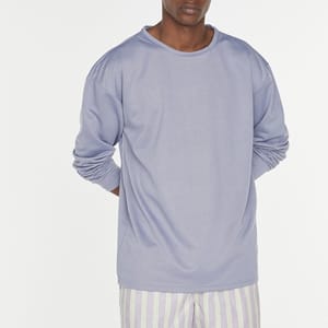Essential Crew Neck Long Sleeve Oversized Men's T-Shirt