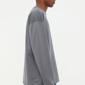 Essential Crew Neck Long Sleeve Oversized Men's T-Shirt - Long Sleeve T-Shirt 36