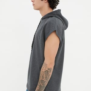 Essential Sleeveless Hoodie Essential Short Sleeve Hoodie Sweatshirt - Hoodies 29