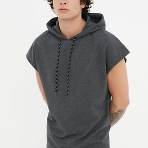 Essential Sleeveless Hoodie Essential Short Sleeve Hoodie Sweatshirt - Hoodies 31