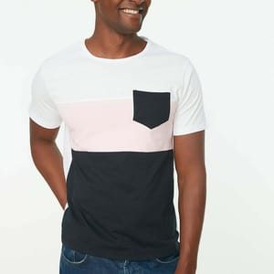 Multi Color Crew Neck With Pocket Men's T-Shirt - Short Sleeve T-Shirt 22
