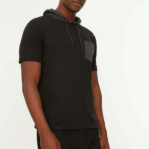 Contrast Pocket Hooded T-Shirt Contrast Pocket Hooded T-Shirt - Short Sleeve T-Shirt 21