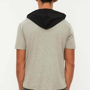 Contrast Pocket Hooded T-Shirt Contrast Pocket Hooded T-Shirt - Short Sleeve T-Shirt 44