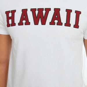 Hawaii White Crew Neck Men's T-Shirt Trendyol - Men's Short Sleeve T-Shirt 18