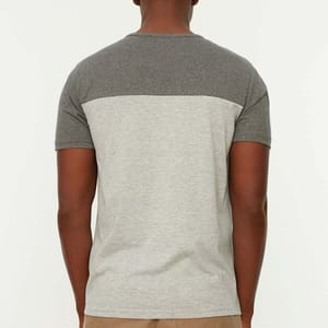 Multi Color Block Crew Neck Men's T-Shirt - Short Sleeve T-Shirt 14