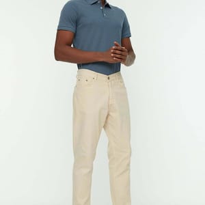 Mid Wash Relaxed Fit Jeans