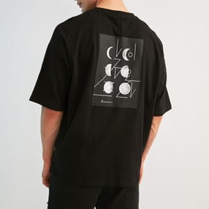 Back Print Essential Oversize Crew Neck Men's T-Shirt