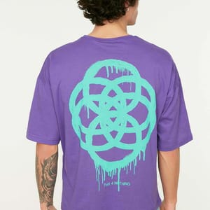 Printed Oversize Crew Neck Men's T-Shirt Printed Oversize Crew Neck Men's T-Shirt - Short Sleeve T-Shirt 45