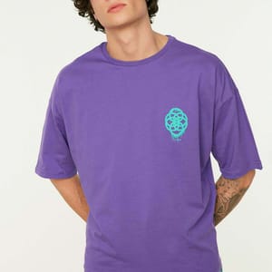 Printed Oversize Crew Neck Men's T-Shirt Printed Oversize Crew Neck Men's T-Shirt - Short Sleeve T-Shirt 46