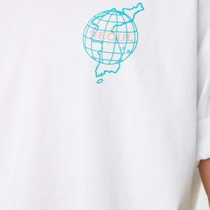 Seoul Focused Back Print Crew Neck White Men's T-Shirts - Short Sleeve T-Shirt 22