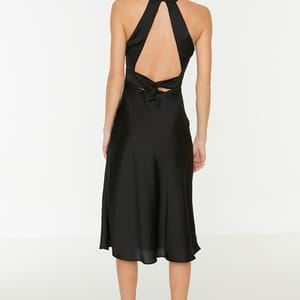 Halter Neck Knitted Women's Dress - Party Dresses 50