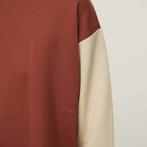 Brown Crew Neck Knitted Long Sleeve Women's Sweatshirt - Sweatshirts 22