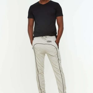 Grey Regular Fit Men's Sweatpants - Sweatpants 30