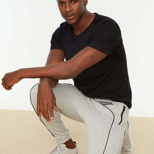 Grey Regular Fit Men's Sweatpants - Sweatpants 32