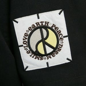 Black Crew Neck Buttoned Sleeves Printed Women's Sweatshirt - Sweatshirts 22