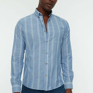 Striped Slim Fit Men's Shirt