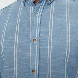 Striped Slim Fit Men's Shirt - Long Sleeves Shirts 47