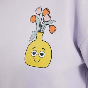 Cropped Crew Neck Front Print Graphic Women's Sweatshirt - Sweatshirts 53