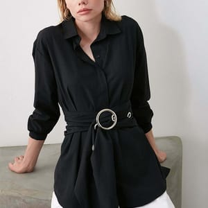 2_org_zoom Belt Buckle Detailed Shirt - Shirts & Blouses 46