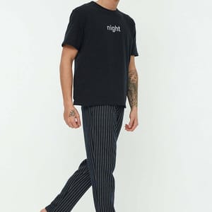 Printed Knitted Pajamas Set