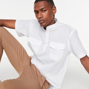 5_org_zoom Grandad Collar Regular Fit Shirt - Short Sleeves Shirts 22