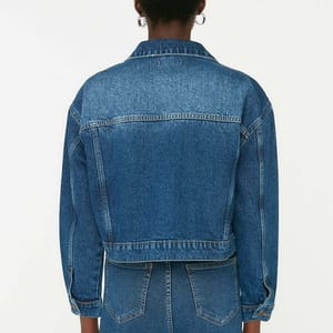 Dark Crop Denim Jacket Dark Crop Denim Jacket - Denim Jackets 4