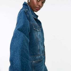 Dark Crop Denim Jacket - Denim Jackets 13