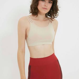Back Detailed Seamless Sports Bra