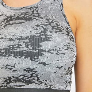 Grey Camo Knitted Sports Women's Bra - Sports Bra 12