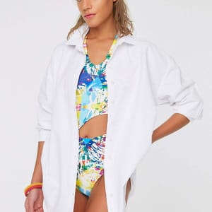 Button Down Oversize Long Sleeve Women's Shirt