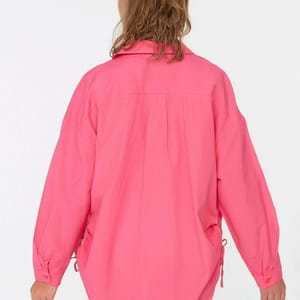 Button Down Oversize Long Sleeve Women's Shirt - Shirts & Blouses 49