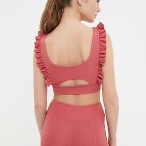 Pleated Scoop Neck Knitted Sports Women's Bra Trendyol - Women's Sports Bra 39