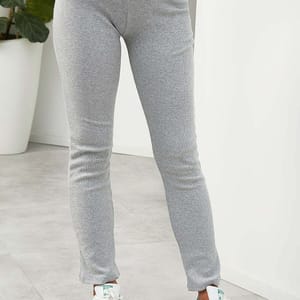 Grey High Waist Women's Pants Trendyol - Women's Trousers 18