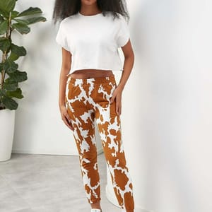 High Waist Printed Sweatpant Trendyol - Women's Sweatpants 27