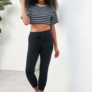 Casual Regular Fit Pocket Detail Women's Trouser