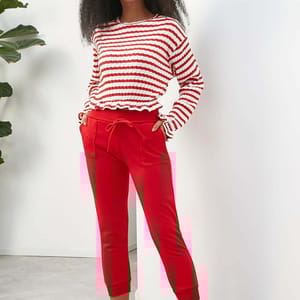 Casual Regular Fit Pocket Detail Women's Trouser