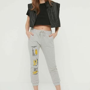 Drawstring Detail Printed Pants Trendyol - Women's Sweatpants 26