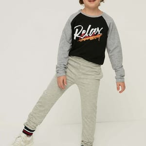 Kids Striped Cuffed Hem Sweatpants - Trousers & Sweatpants 80
